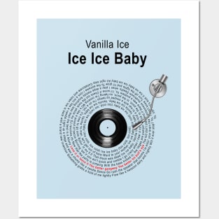 ICE ICE BABY LYRICS ILLUSTRATIONS Posters and Art